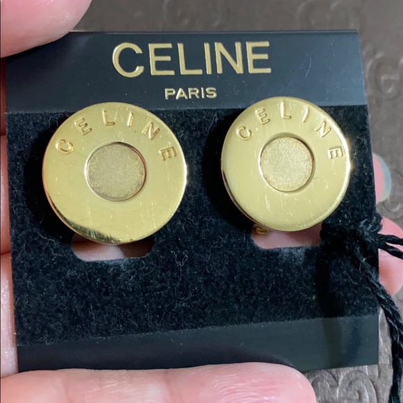 🖤CELINE💕925💕RARE VINTAGE CLIP ON EARRINGS - Picture 2 of 12